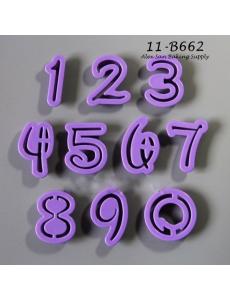 新款10个特别字体【紫色】数字饼干模