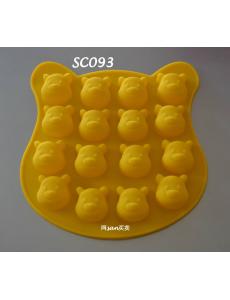 16连维尼熊巧克力硅胶模 Silicon